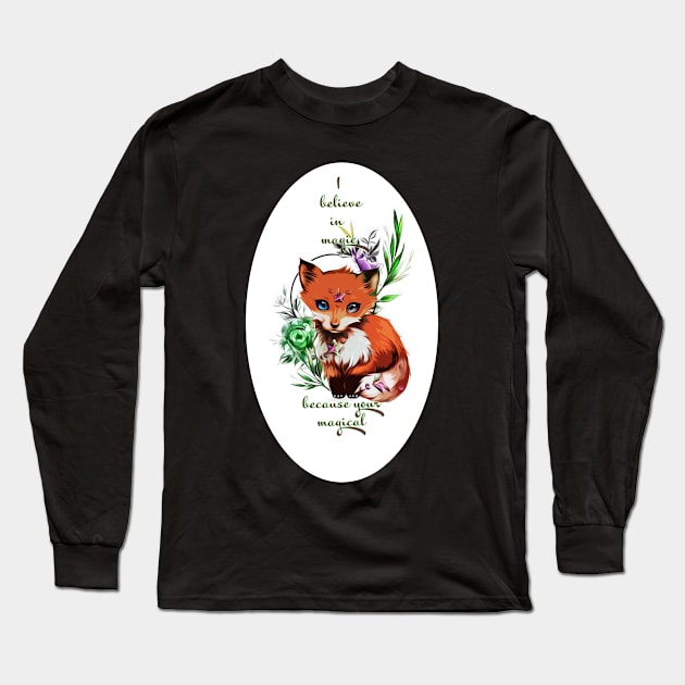 magical fox Long Sleeve T-Shirt by Dm's store